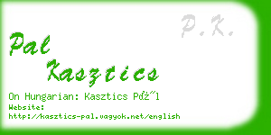 pal kasztics business card